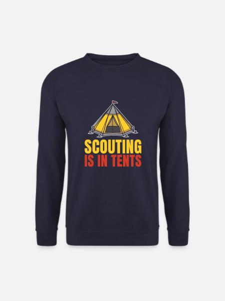 Boy Scout Funny Scouting Is In Tents - Unisex Sweatshirt - navy