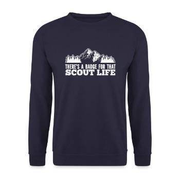 Insigne scout - Sweat-shirt Unisexe - marine - Devant - Alina (178cm) & Michal (187cm)