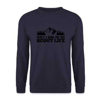 Pfadfinder Abzeichen - Unisex Pullover - Navy - Vorne - Alina (178cm) & Michal (187cm)