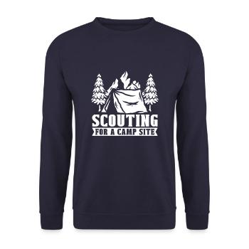 Pfadfinder Witzig - Unisex Pullover - Navy - Vorne - Alina (178cm) & Michal (187cm)