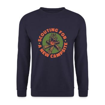Pfadfinder Feuer - Unisex Pullover - Navy - Vorne - Alina (178cm) & Michal (187cm)