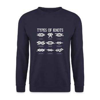 Pathfinder Node Types Of Knots - Unisex Sweatshirt - navy - Front - Alina (178cm) & Michal (187cm)