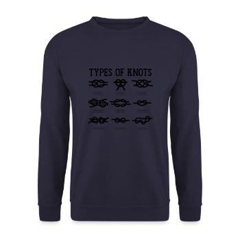Pathfinder Node Types Of Knots - Unisex Sweatshirt - navy - Front - Alina (178cm) & Michal (187cm)