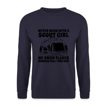 Pfadfinder - Unisex Pullover - Navy - Vorne - Alina (178cm) & Michal (187cm)