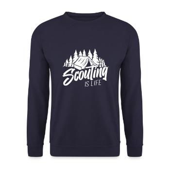 Pfadfinder - Unisex Pullover - Navy - Vorne - Alina (178cm) & Michal (187cm)