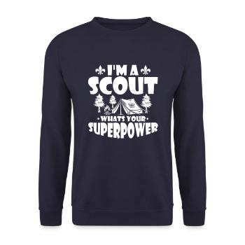 Boy Scout drôle - Sweat-shirt Unisexe - marine - Devant - Alina (178cm) & Michal (187cm)