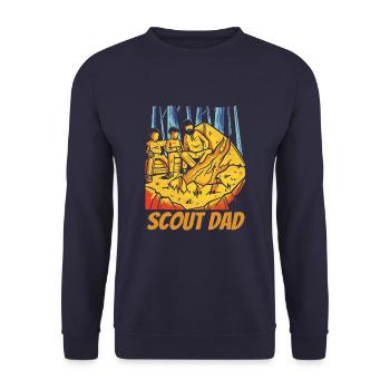 Boy Scout Father Scout Dad - Unisex Sweatshirt - navy - Front - Alina (178cm) & Michal (187cm)