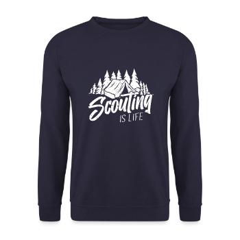 Pfadfinder - Unisex Pullover - Navy - Vorne - Alina (178cm) & Michal (187cm)