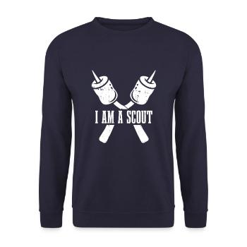 Éclaireur - Sweat-shirt Unisexe - marine - Devant - Alina (178cm) & Michal (187cm)