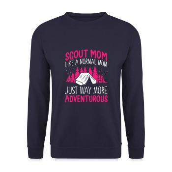 Pfadfinder Mutter - Unisex Pullover - Navy - Vorne - Alina (178cm) & Michal (187cm)