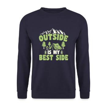Pfadfinder Am Besten - Unisex Pullover - Navy - Vorne - Alina (178cm) & Michal (187cm)