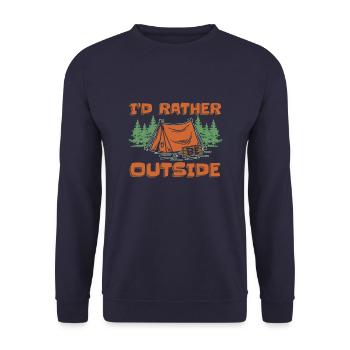 Boy Scout Great Id Rather Be Outside - Unisex Sweatshirt - navy - Front - Alina (178cm) & Michal (187cm)