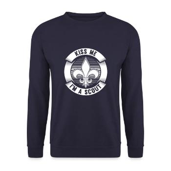 Scout - Unisex Sweatshirt - navy - Front - Alina (178cm) & Michal (187cm)
