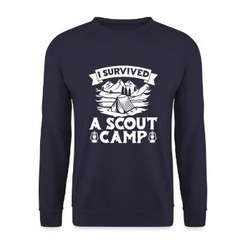 Boy Scout drôle - Sweat-shirt Unisexe - marine - Devant - Alina (178cm) & Michal (187cm)