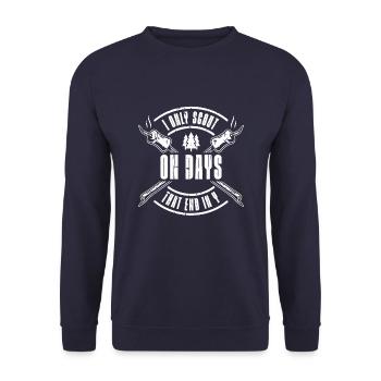 Éclaireur - Sweat-shirt Unisexe - marine - Devant - Alina (178cm) & Michal (187cm)