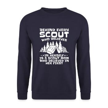 Éclaireur - Sweat-shirt Unisexe - marine - Devant - Alina (178cm) & Michal (187cm)