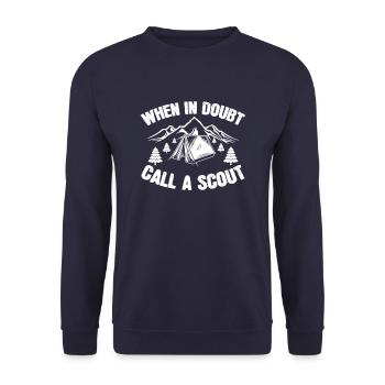 Boy Scout drôle - Sweat-shirt Unisexe - marine - Devant - Alina (178cm) & Michal (187cm)