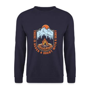 Boy Scout drôle - Sweat-shirt Unisexe - marine - Devant - Alina (178cm) & Michal (187cm)
