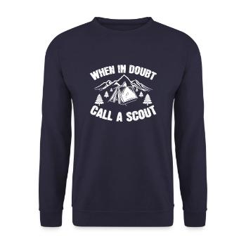 Boy Scout drôle - Sweat-shirt Unisexe - marine - Devant - Alina (178cm) & Michal (187cm)