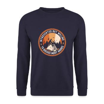 Pfadfinder Abzeichen - Unisex Pullover - Navy - Vorne - Alina (178cm) & Michal (187cm)