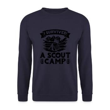 Boy Scout Funny - Unisex Sweatshirt - navy - Front - Alina (178cm) & Michal (187cm)