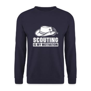 Boy Scout Motivation - Unisex Sweatshirt - navy - Front - Alina (178cm) & Michal (187cm)