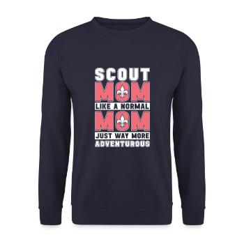 Pfadfinder Mutter - Unisex Pullover - Navy - Vorne - Alina (178cm) & Michal (187cm)
