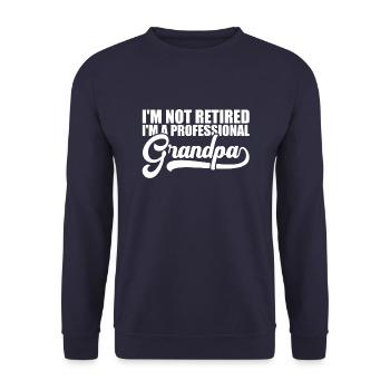 Pension de pensionné - Sweat-shirt Unisexe - marine - Devant - Alina (178cm) & Michal (187cm)