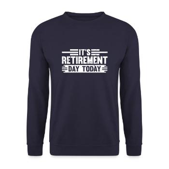 Rentner Rente Lustig - Unisex Pullover - Navy - Vorne - Alina (178cm) & Michal (187cm)