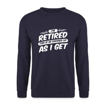 Rentner Rente Lustig - Unisex Pullover - Navy - Vorne - Alina (178cm) & Michal (187cm)