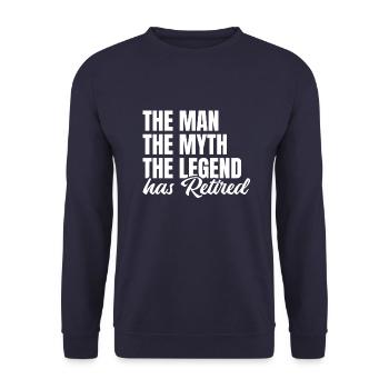 Rentner Rente Witzig - Unisex Pullover - Navy - Vorne - Alina (178cm) & Michal (187cm)