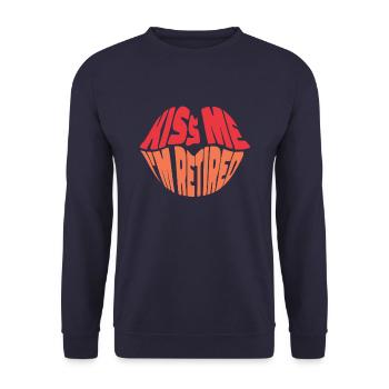 Pensioner pension - Unisex Sweatshirt - navy - Front - Alina (178cm) & Michal (187cm)
