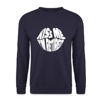 Pensioner pension - Unisex Sweatshirt - navy - Front - Alina (178cm) & Michal (187cm)