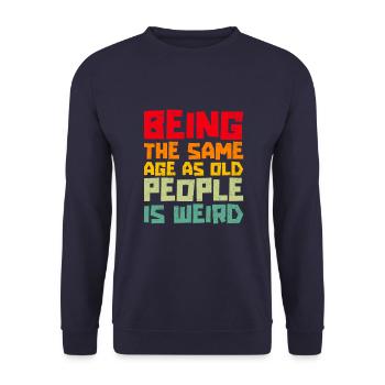 Black Humor Funny - Unisex Sweatshirt - navy - Front - Alina (178cm) & Michal (187cm)