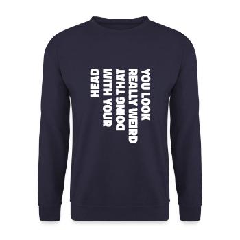 Black Humor Funny - Unisex Sweatshirt - navy - Front - Alina (178cm) & Michal (187cm)