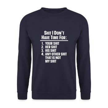 Black humor Funny - Unisex Sweatshirt - navy - Front - Alina (178cm) & Michal (187cm)