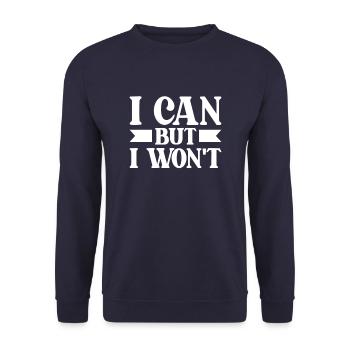 humour noir - Sweat-shirt Unisexe - marine - Devant - Alina (178cm) & Michal (187cm)