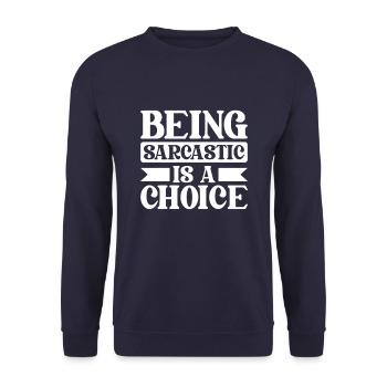Black humor sarcasm - Unisex Sweatshirt - navy - Front - Alina (178cm) & Michal (187cm)