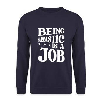 Black humor sarcasm - Unisex Sweatshirt - navy - Front - Alina (178cm) & Michal (187cm)