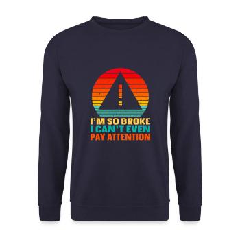 Schwarzer Humor - Unisex Pullover - Navy - Vorne - Alina (178cm) & Michal (187cm)