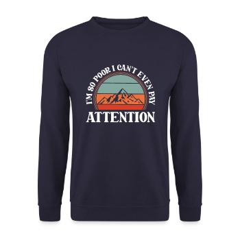 Schwarzer Humor - Unisex Pullover - Navy - Vorne - Alina (178cm) & Michal (187cm)