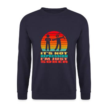 Black Humor Funny - Unisex Sweatshirt - navy - Front - Alina (178cm) & Michal (187cm)