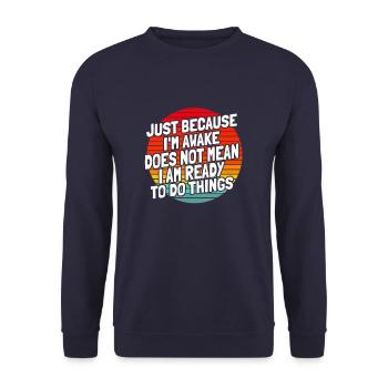 Humour noir - Sweat-shirt Unisexe - marine - Devant - Alina (178cm) & Michal (187cm)