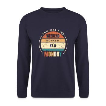 Schwarzer Humor - Unisex Pullover - Navy - Vorne - Alina (178cm) & Michal (187cm)