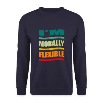 Schwarzer Humor - Unisex Pullover - Navy - Vorne - Alina (178cm) & Michal (187cm)