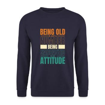Humour noir - Sweat-shirt Unisexe - marine - Devant - Alina (178cm) & Michal (187cm)