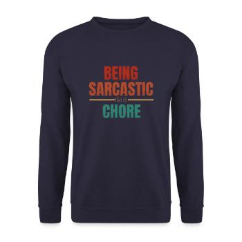 Black humor - Unisex Sweatshirt - navy - Front - Alina (178cm) & Michal (187cm)