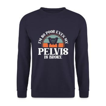 Schwarzer Humor - Unisex Pullover - Navy - Vorne - Alina (178cm) & Michal (187cm)