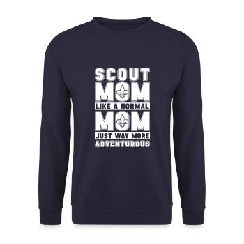 Pfadfinder Mutter - Unisex Pullover - Navy - Vorne - Alina (178cm) & Michal (187cm)