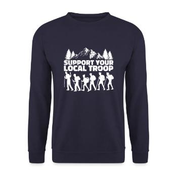 Soutien scout - Sweat-shirt Unisexe - marine - Devant - Alina (178cm) & Michal (187cm)